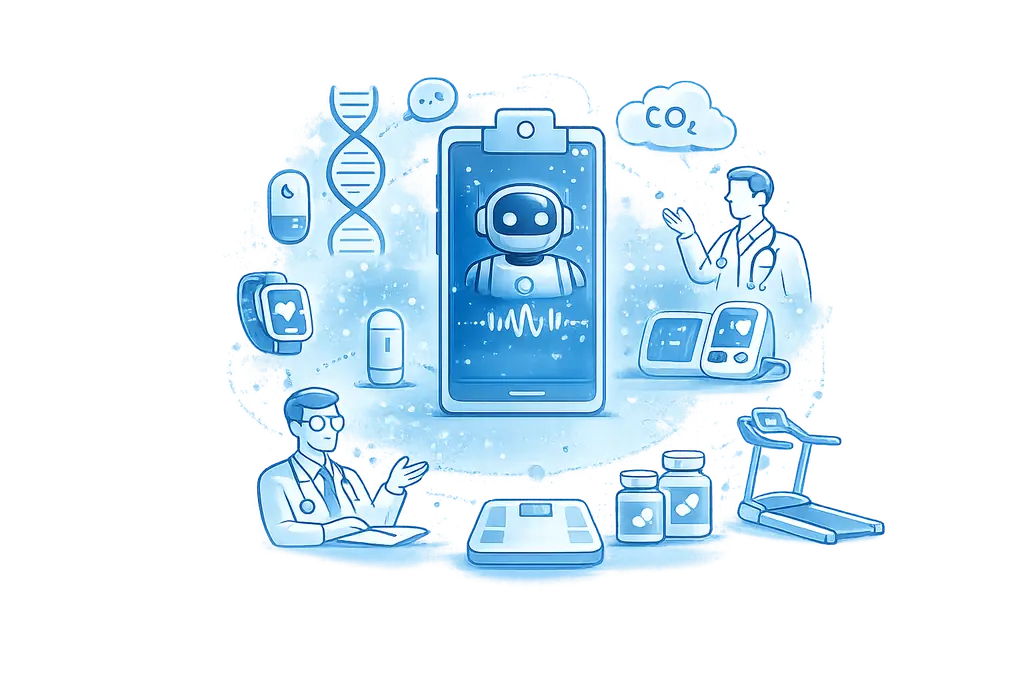 personal AI copilot and protocols illustration